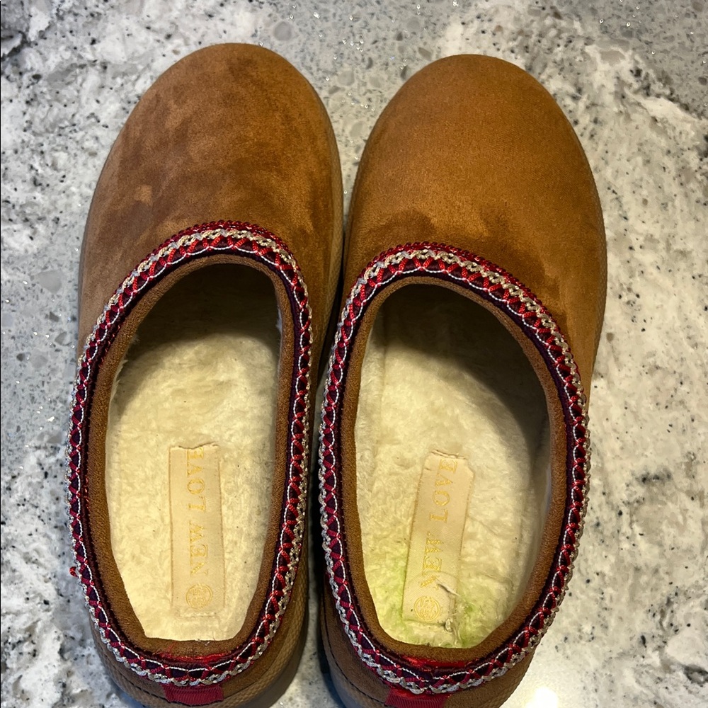 NEW LOVE Tan Platform Mules Size 9.5 - Picture 6 of 13